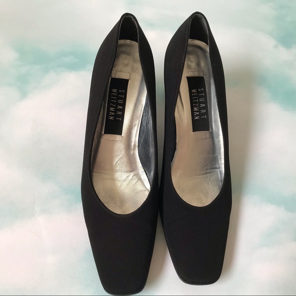 Stuart Weitzman Black Fabric Covered Pumps - Picture 4 of 7